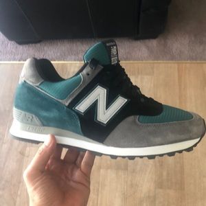 🇺🇸NEW BALANCE 574 grey/teal SZ 10 made in USA